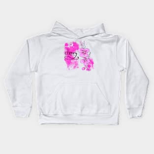 Cherry blossoms branch illustration Kids Hoodie